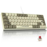 Ajazz AK680 Игровая Механическая Клавиатура 60% RGB Подсветка, Hot-Swap, Бело-Серая
