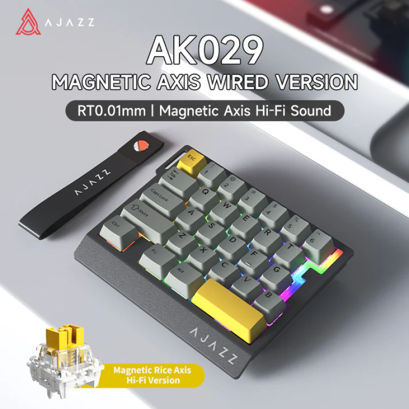 Геймерская Магнитная Клавиатура AJAZZ Blackadder Ak029 Черная с Серым