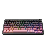Ajazz AK820 Max Plus Безпровідна 75% Клавіатура RGB підсвітка HotSwap, Рожевий