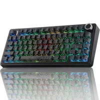 Безпровідна Ігрова Клавіатура Aula F75 Pro 75% RGB Чорна Топографічна