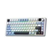 Безпровідна Ігрова Клавіатура Aula F75 Max Біло-Блакитна