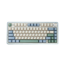 Aula F75 Безпровідна Ігрова Клавіатура 75% RGB підсвітка HotSwap, Біло-Зелена