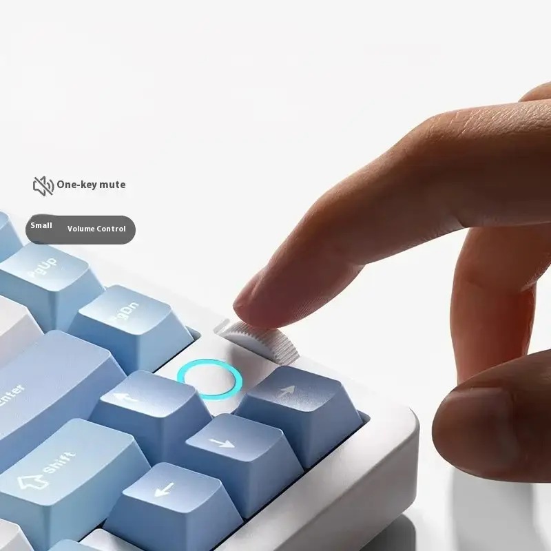 Механічна Бездротова Клавіатура MCHOSE G75 v2 10000 mAh Біло-Блакитна