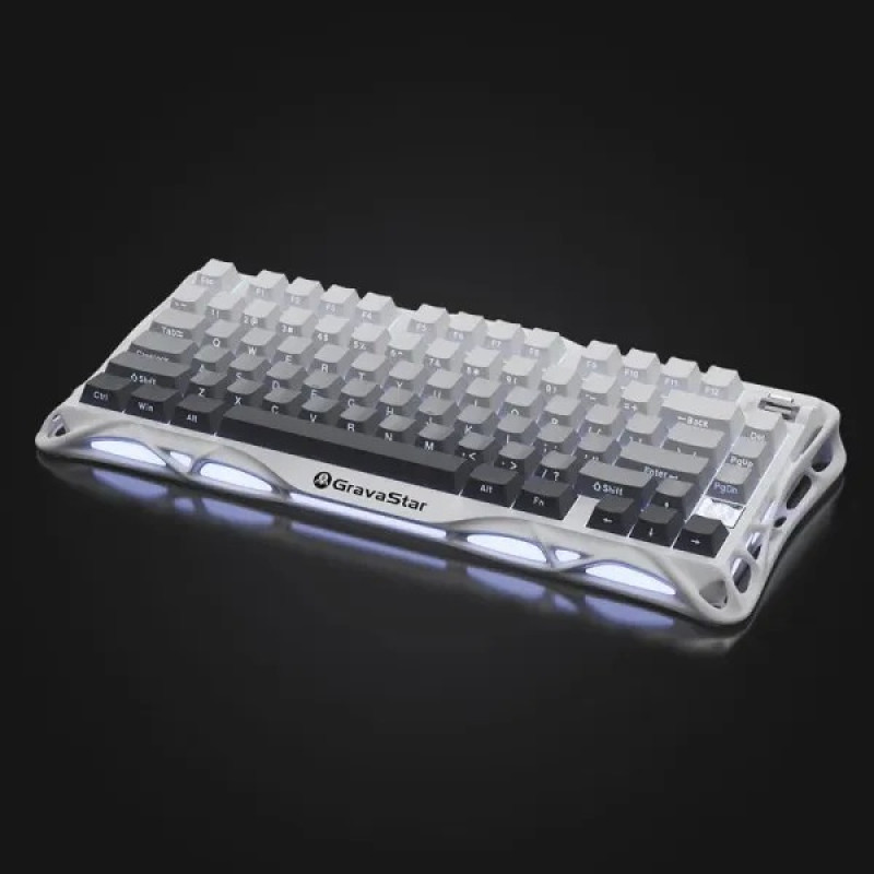 Механічна Бездротова Клавіатура Gravastar Mercury K1 gasket 75% Сіра