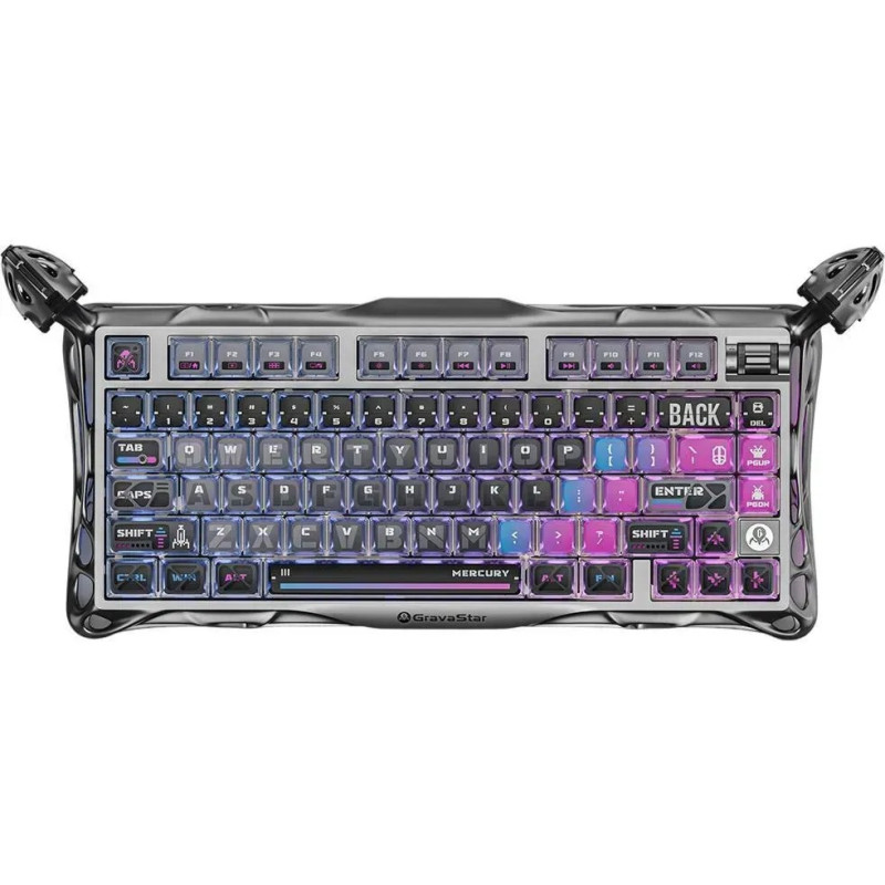 Механічна Бездротова Клавіатура Gravastar Mercury K1 Pro gasket 75% Stealth Black