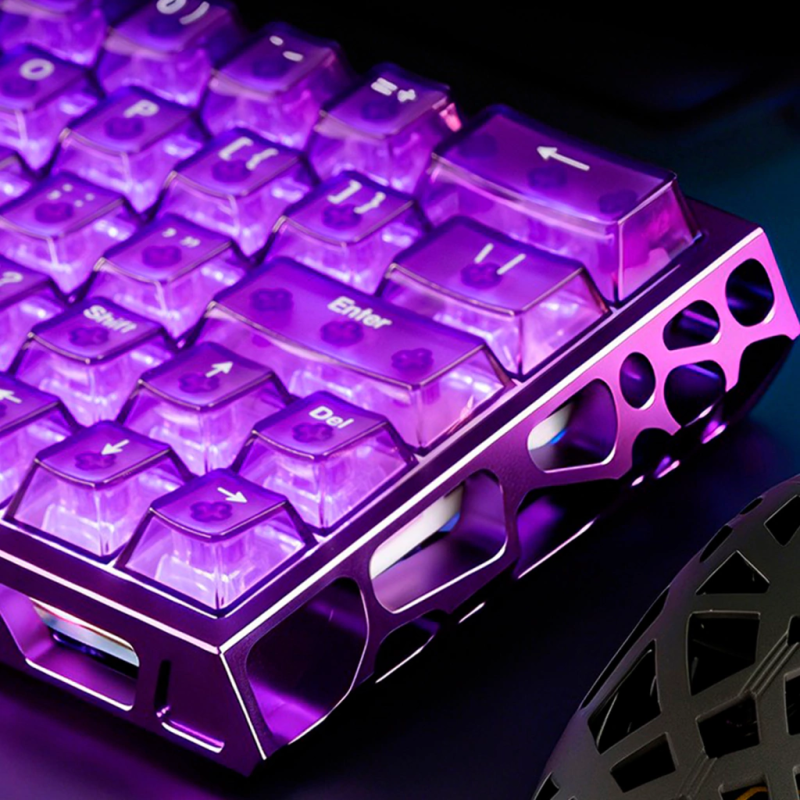 Магнітна Ігрова Клавіатура Irok MG63 Metal 8K, Фіолетова