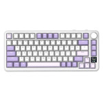 Геймерська Клавіатура Attack Shark X85 Pro Біло-Фіолетова