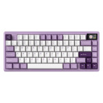 Геймерская Клавиатура XVX K75 Pro Алюминиевая Беспроводная Бело-Фиолетовый