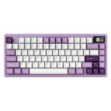 Геймерская Клавиатура XVX K75 Pro Алюминиевая Беспроводная Бело-Фиолетовый