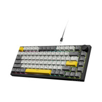 Ajazz AK820 Ігрова Механічна Дротова Клавіатура 75% RGB підсвітка, жовтий світч