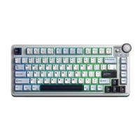 Ігрова Механічна Клавіатура Aula AU75 Бездротова RGB підсвітка Блакитний-Чорний