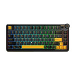 Ігрова Механічна Клавіатура Aula AU75 Бездротова RGB підсвітка Чорно-Жовта
