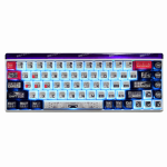 Ігрова Магнітна Клавіатура AULA HERO 68HE MAX 8000 HZ Біла Напівпрозора