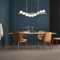 Люстра підвісна Big Caterpillar Білий абажур 9 Золотих Куль G9*9