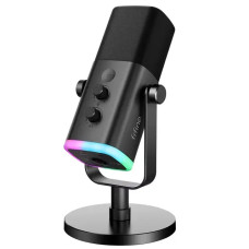 Fifine AM8 XLR/USB Студийный микрофон с RGB-подсветкой Black