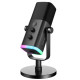 Fifine AM8 XLR/USB Студийный микрофон с RGB-подсветкой Black