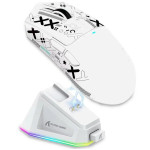 Attack Shark X11 Беспроводная Игровая Мышка с Зарядной Базой RGB Белая