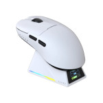Ajazz AJ159 APEX Беспроводная Игровая Мышь PAW3950 400 мАч RGB Белая с Зарядной Станцией