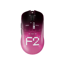 Ігрова Миша VGN Dragonfly F2 Turbo+ Бездротова PAW3955 Master Напівпрозора Чорно-Рожева 