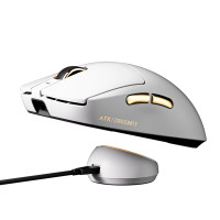 Ігрова Миша ATK A9 Ultimate Master Plus Бездротова з магнітною док станцією 50000 DPI Біла