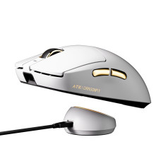 Ігрова Миша ATK A9 Ultimate Master Plus Бездротова з магнітною док станцією 50000 DPI Біла