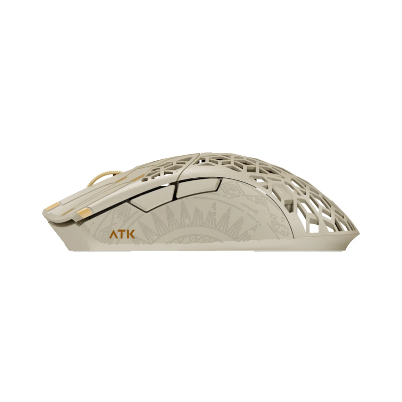 Ігрова Миша ATK Blazing Sky Phantom Бездротова Оптична 50000 DPI Бежева Карбонова