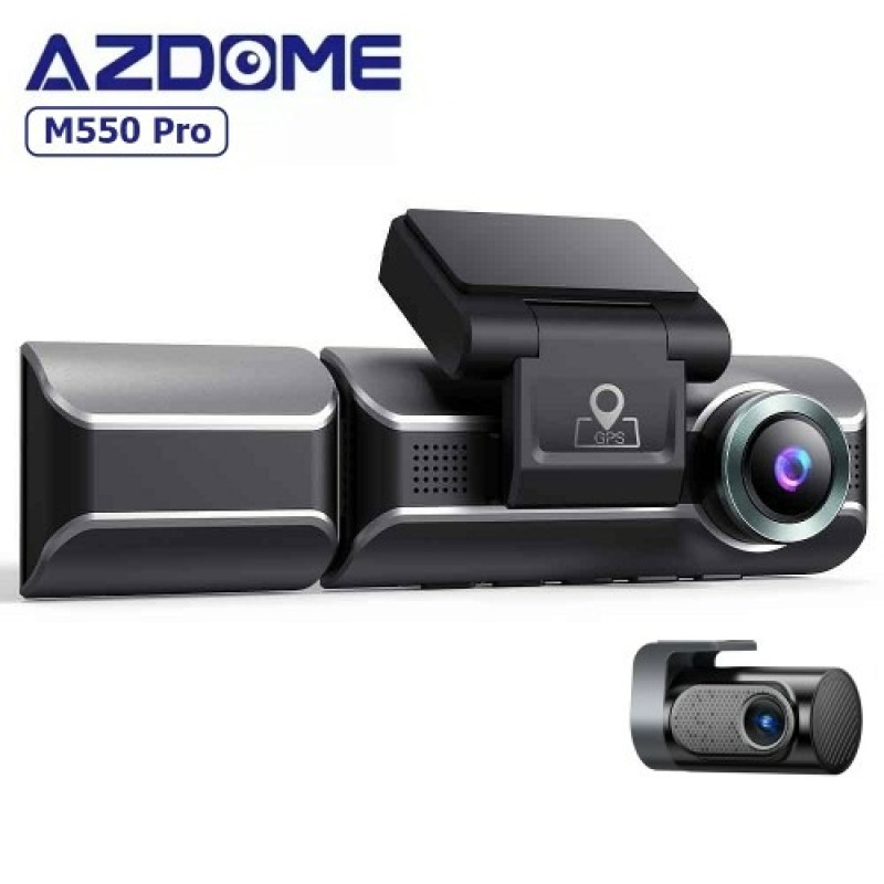 Відеореєстратор Azdome M550 Pro 3-камерний 2K Ultra HD Wi-Fi GPS