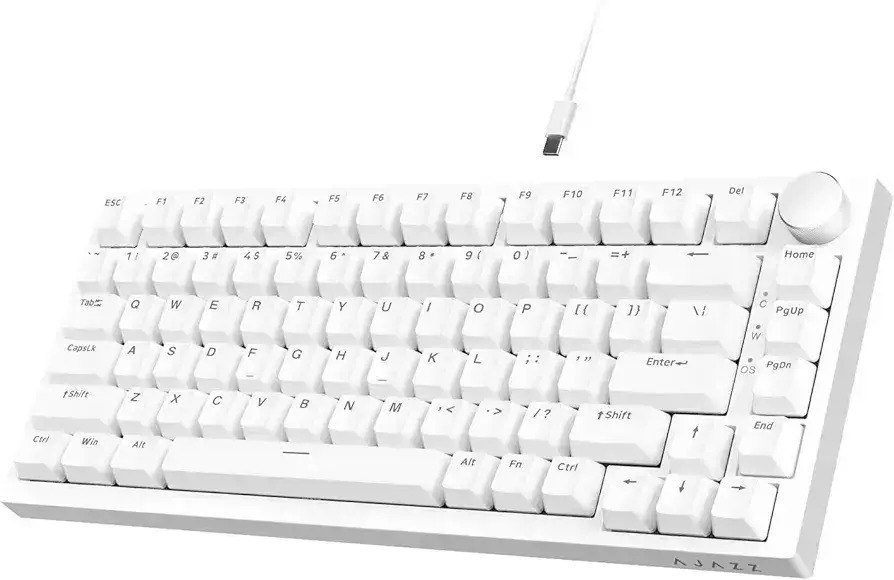 Ajazz AK820 Ігрова Механічна Клавіатура 75% Біла RGB підсвітка